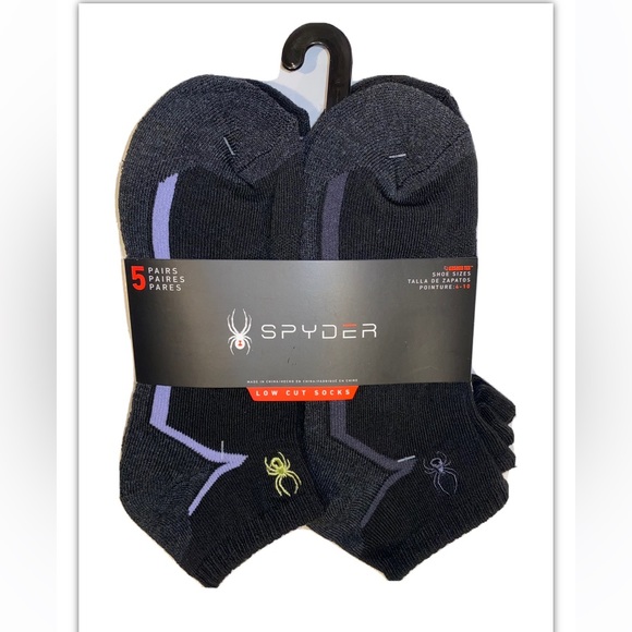 Spyder Accessories Spyder Low Cut Socks 5 Pair Womens 4 Black Multi